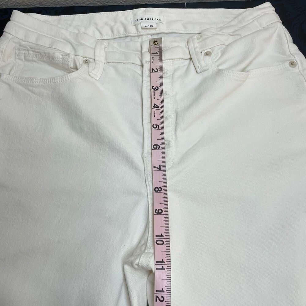 Good American Good Legs Straight Legs Jeans Cloud White Size 8 / 29 - Picture 5 of 11